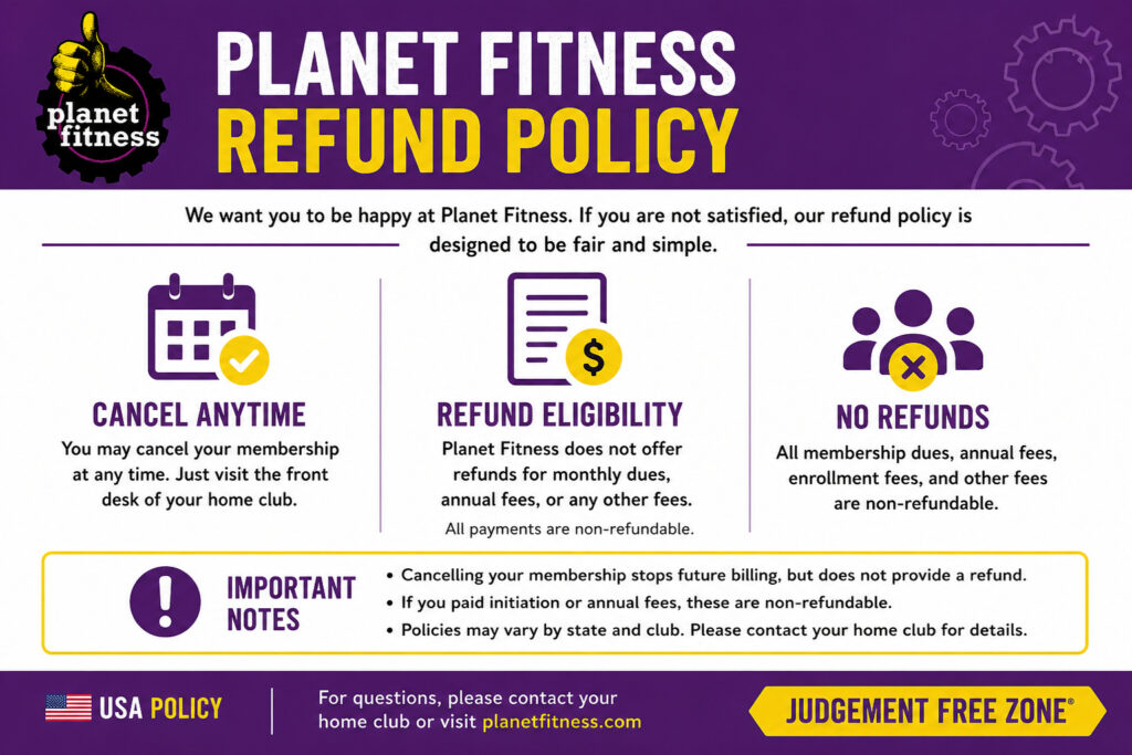 Planet Fitness Refund Policy